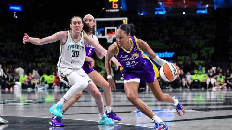 Breanna Stewart exits Liberty loss early with lower leg injury