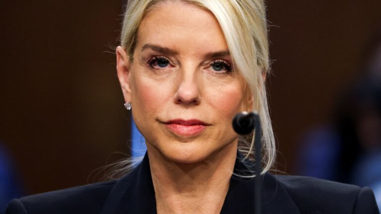Pam Bondi stonewalls question about Trump mentions in Epstein files