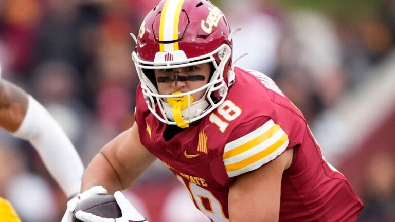 Iowa State TE Benjamin Brahmer carted off, taken to hospital