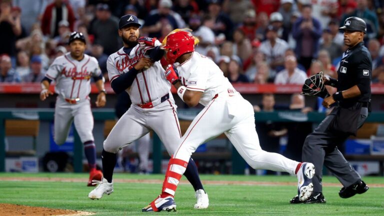 Angels’ Soler, Braves’ Lopez ejected as benches clear in brawl